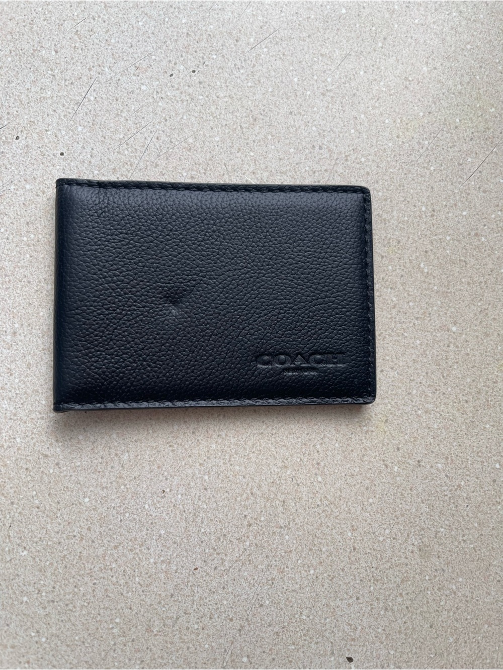 COACH Black Leather Men's Card wallet insert only